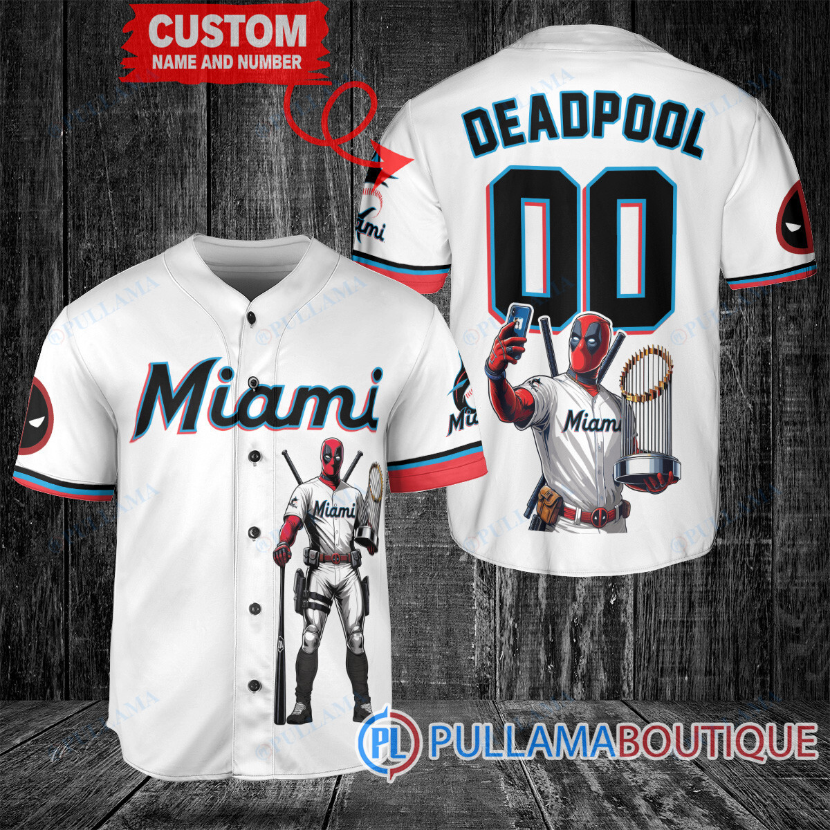 Baltimore Orioles x Deadpool with Trophy Baseball Jersey White