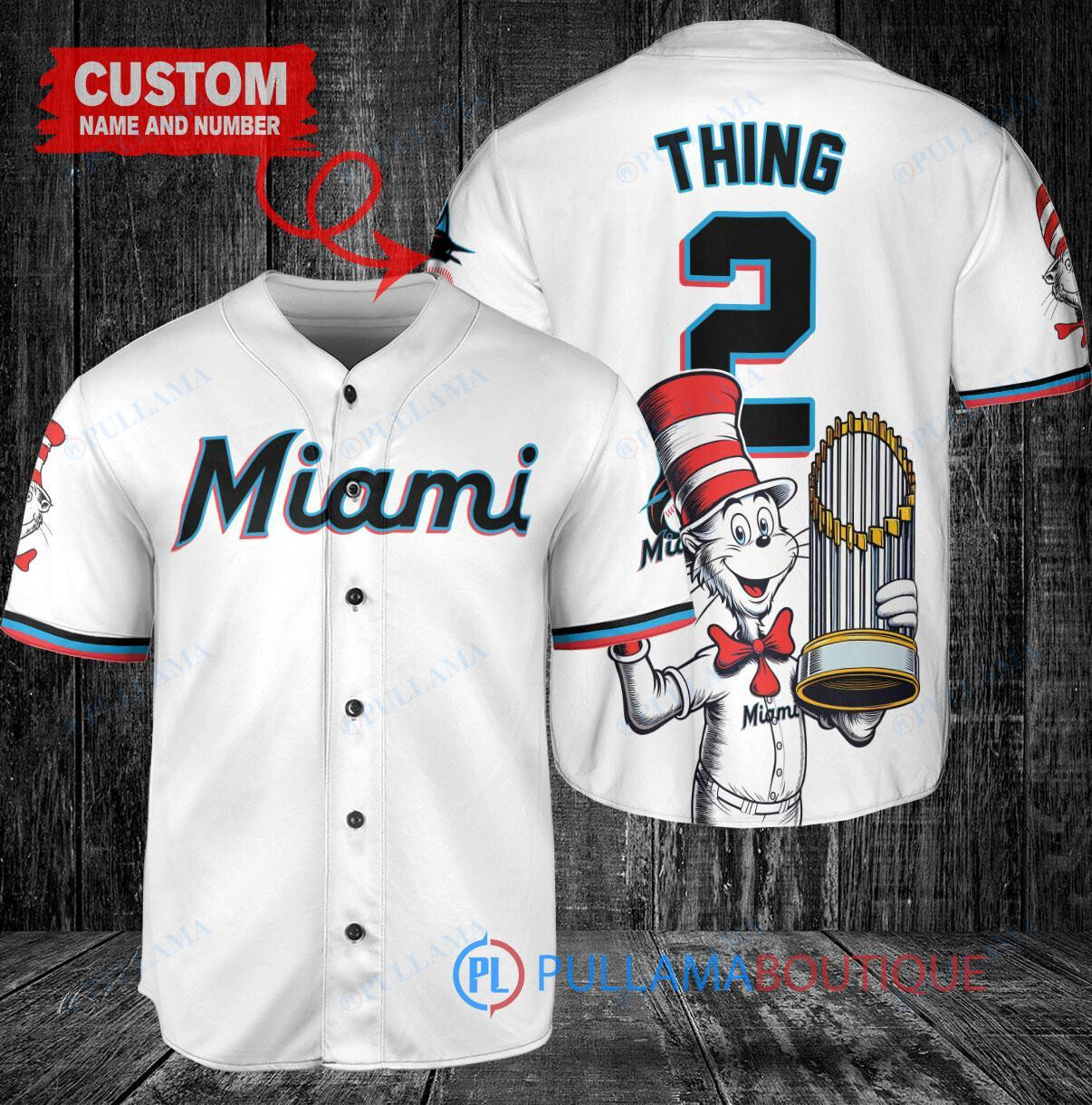 Pittsburgh Pirates x Dr Seuss with World Series Trophy Custom Baseball Jersey Gray