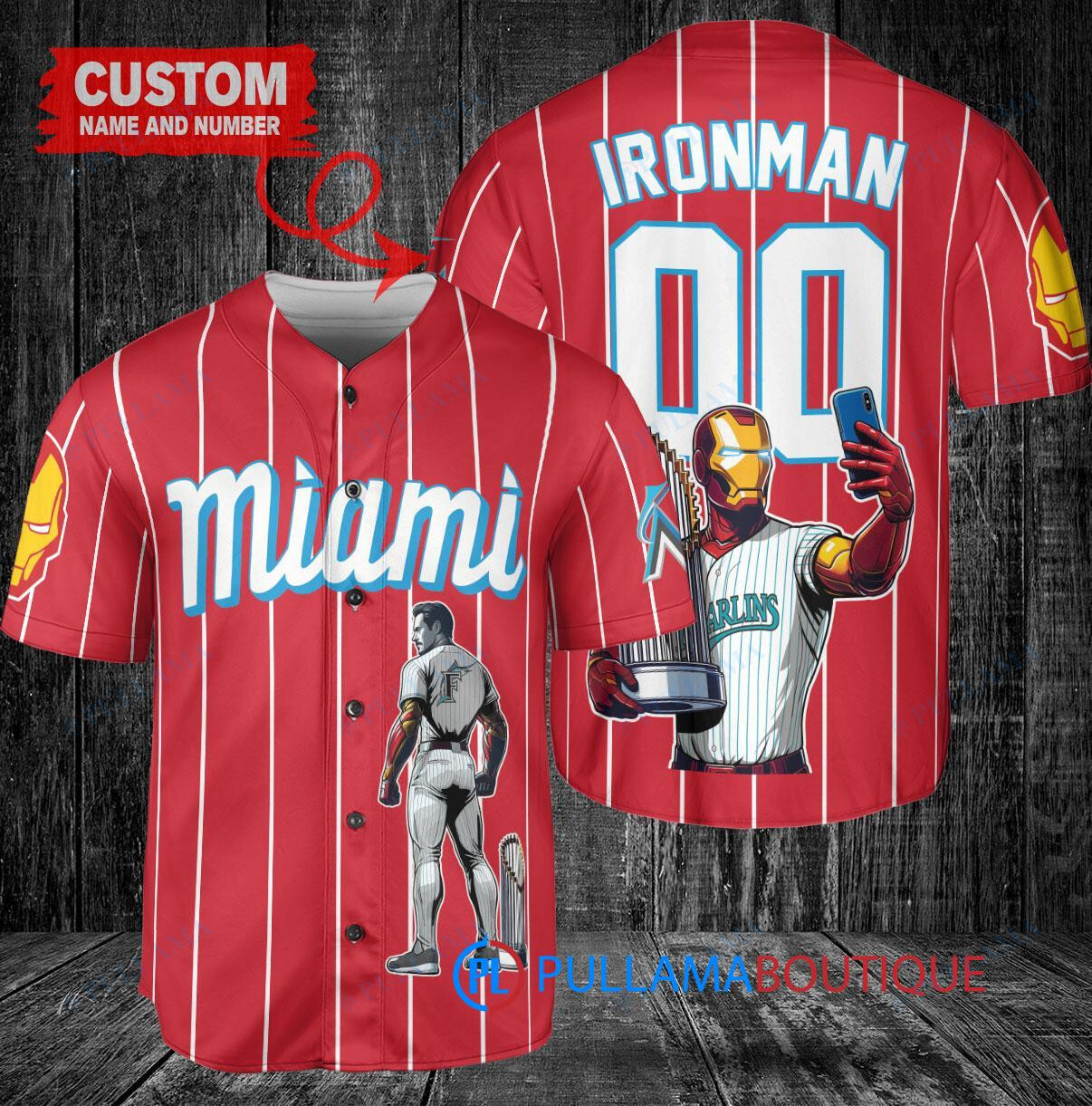 Detroit Tigers x Marvel Iron Man Tony Stark with Trophy Custom Baseball Jersey White