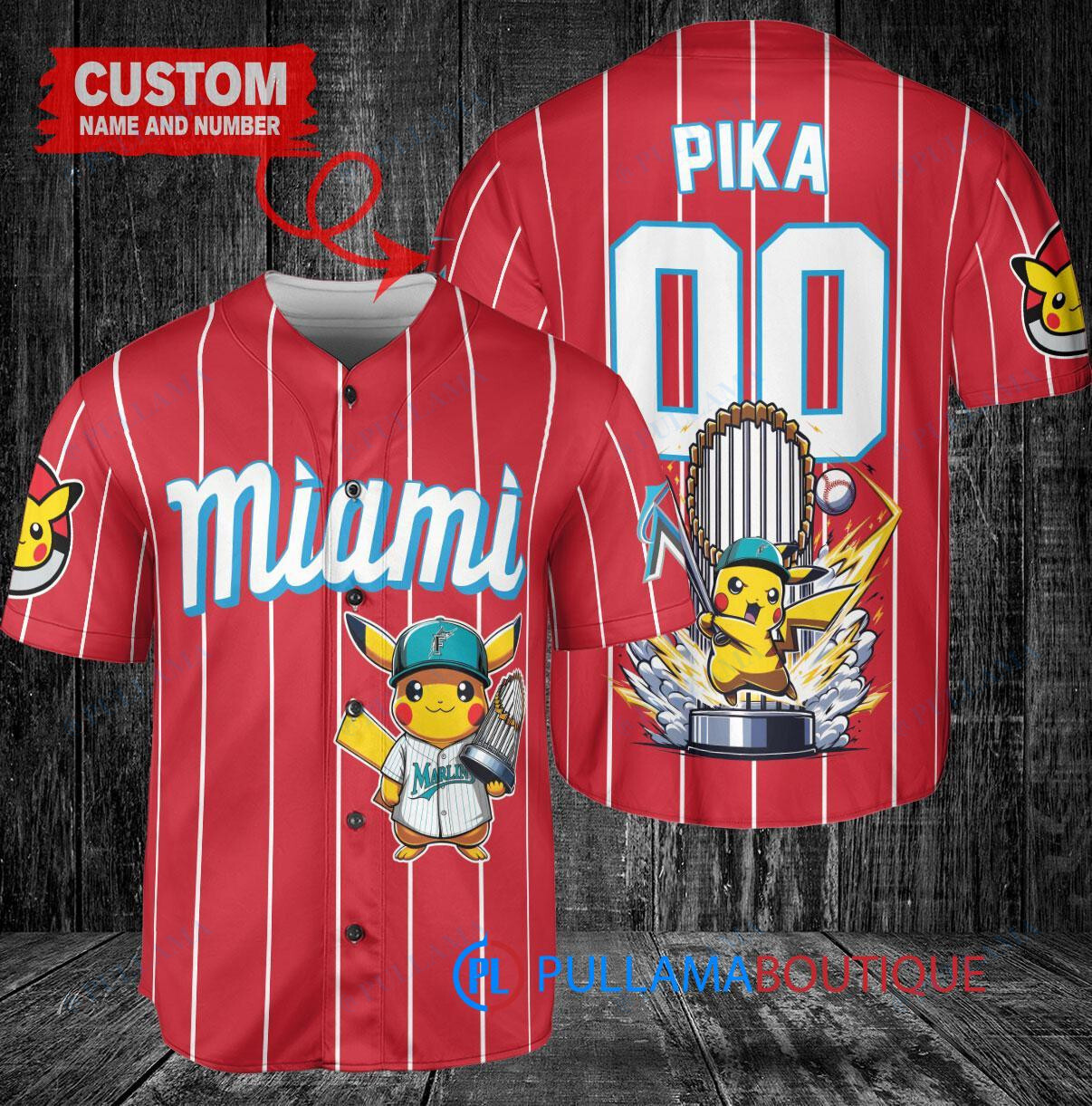 Philadelphia Phillies x Pikachu Pokemon with Trophy Custom Baseball Jersey Blue City Connect