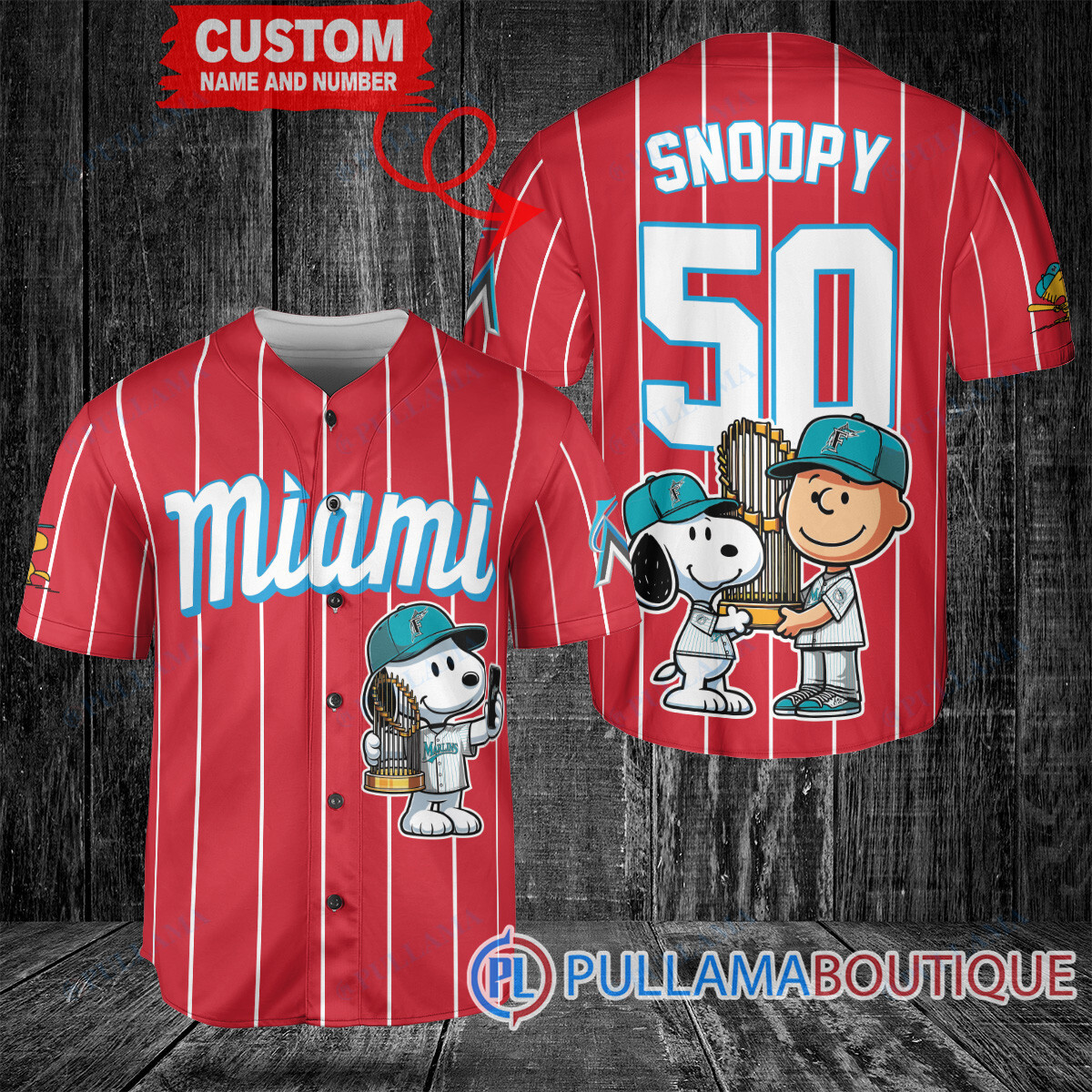 Tampa Bay Rays x Snoopy and Charlie Brown with Trophy Baseball Jersey White Home Replica