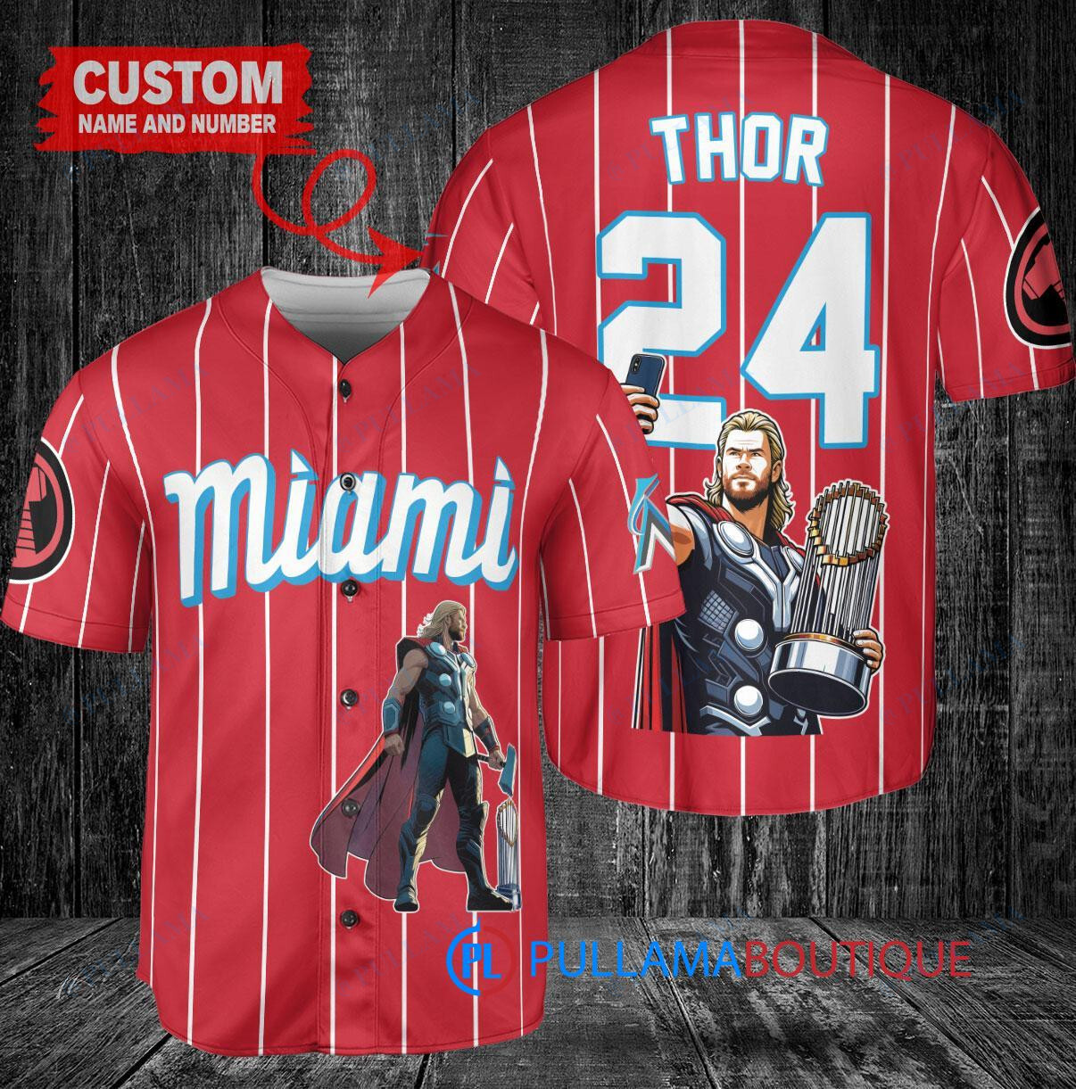 Tampa Bay Rays x Thor Marvel with Trophy Custom Baseball Jersey White Home Replica