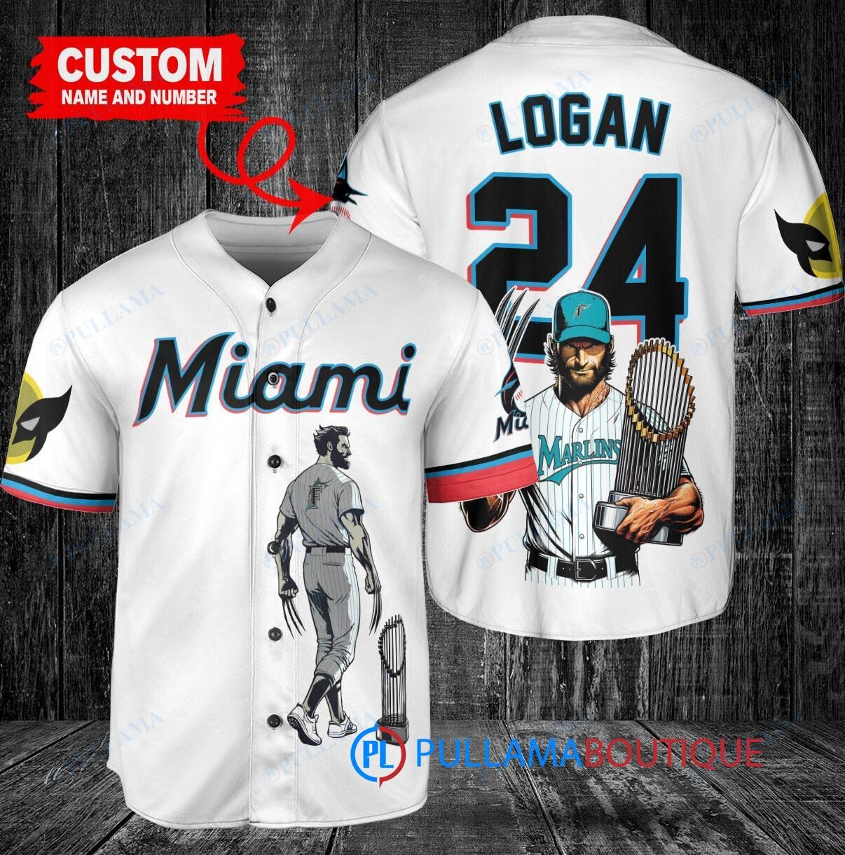 Detroit Tigers x Wolverine Logan with Trophy Custom Baseball Jersey White