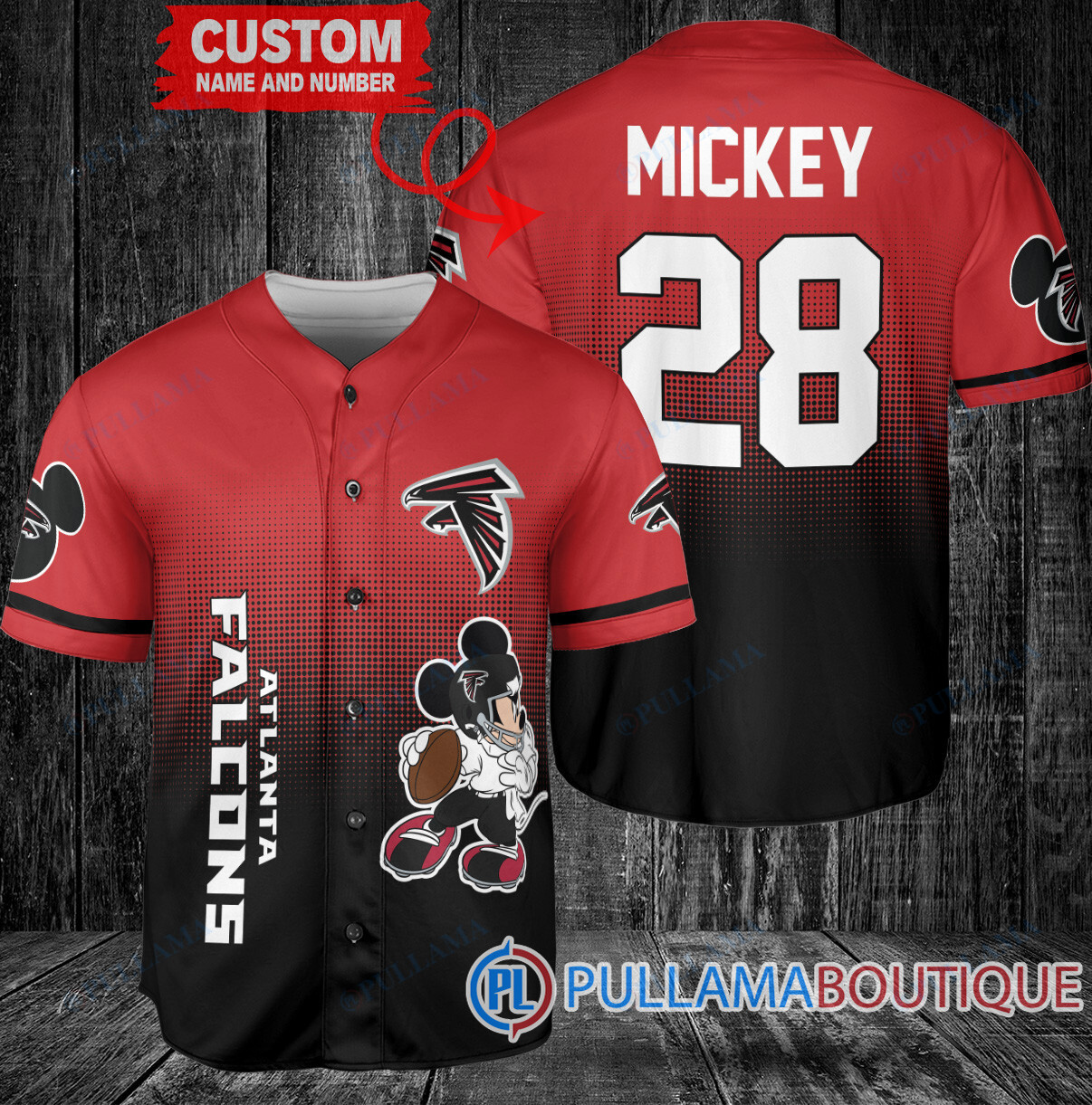 Mickey Baltimore Ravens  Custom Baseball Jersey Orange