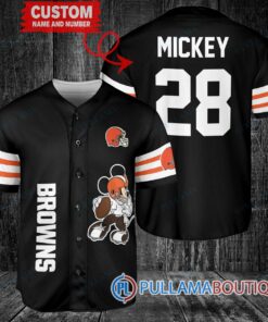 Mickey Baltimore Ravens Custom Baseball Jersey Black