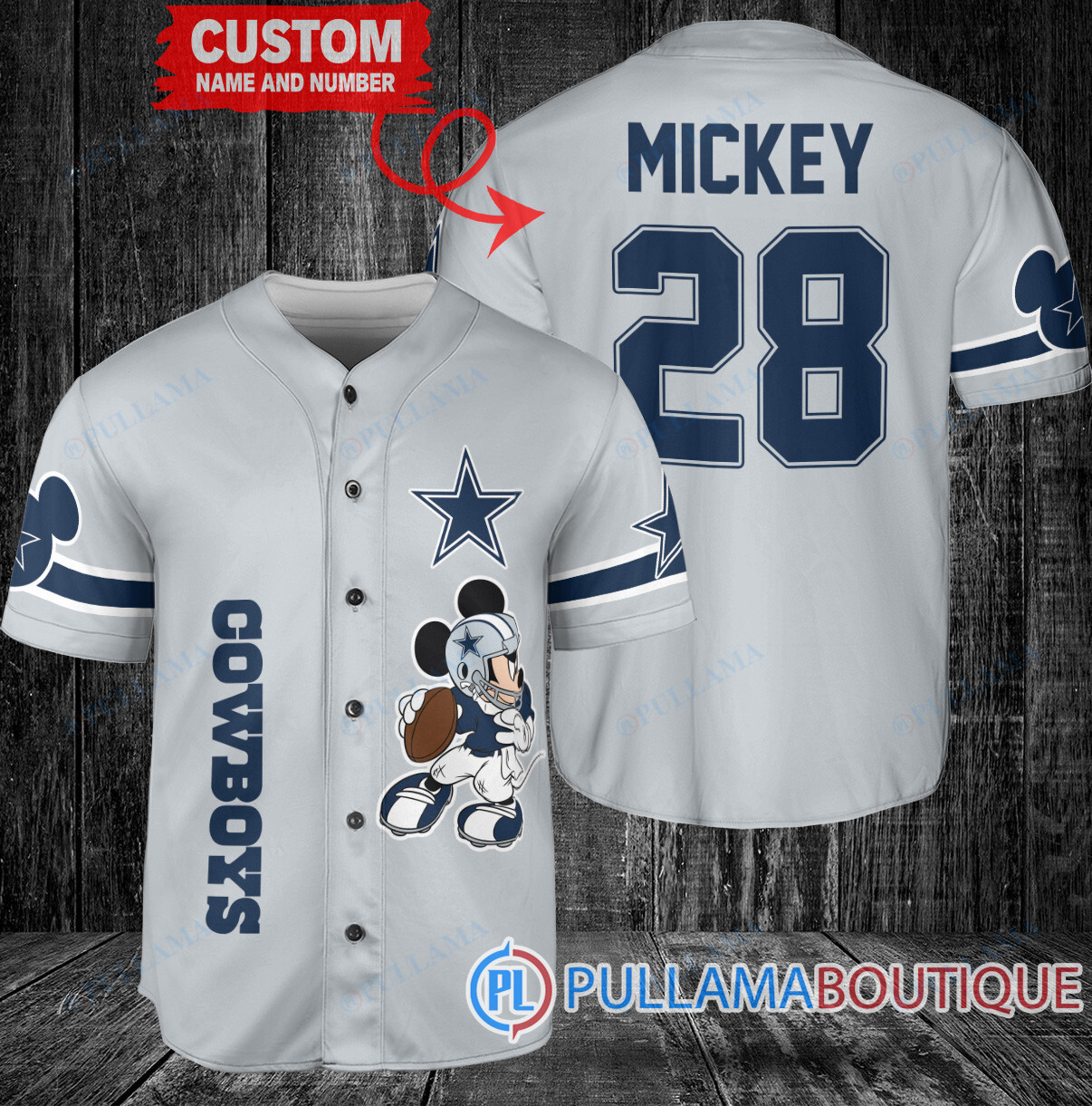 Mickey Baltimore Ravens  Custom Baseball Jersey White