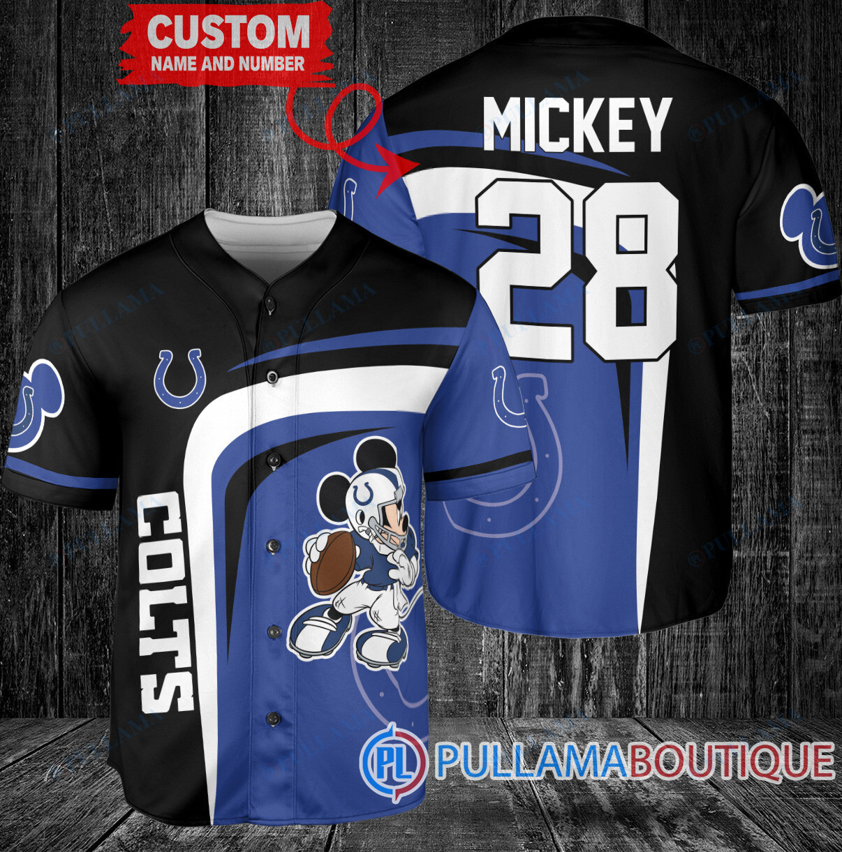 Mickey Minnesota Vikings  Custom Baseball Jersey Purple