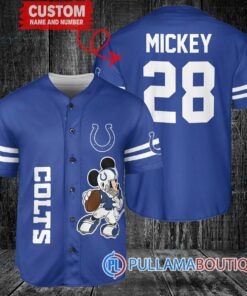 Mickey Indianapolis Colts  Custom Baseball Jersey Royal