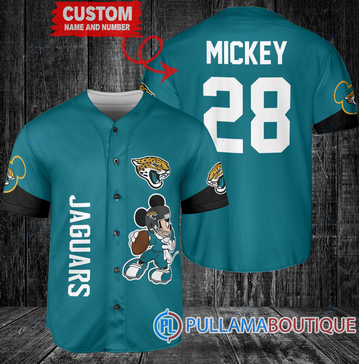 Mickey Dallas Cowboys  Custom Baseball Jersey Navy Striped