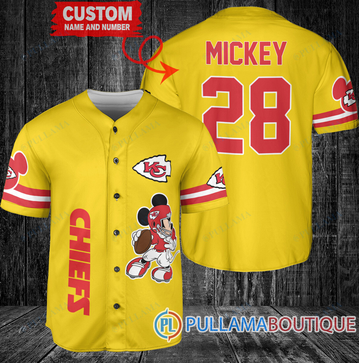 Mickey Baltimore Ravens  Custom Baseball Jersey Orange