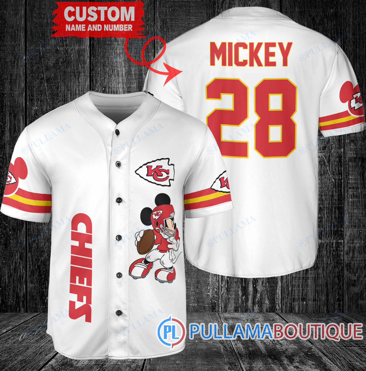 Mickey Indianapolis Colts  Custom Baseball Jersey White