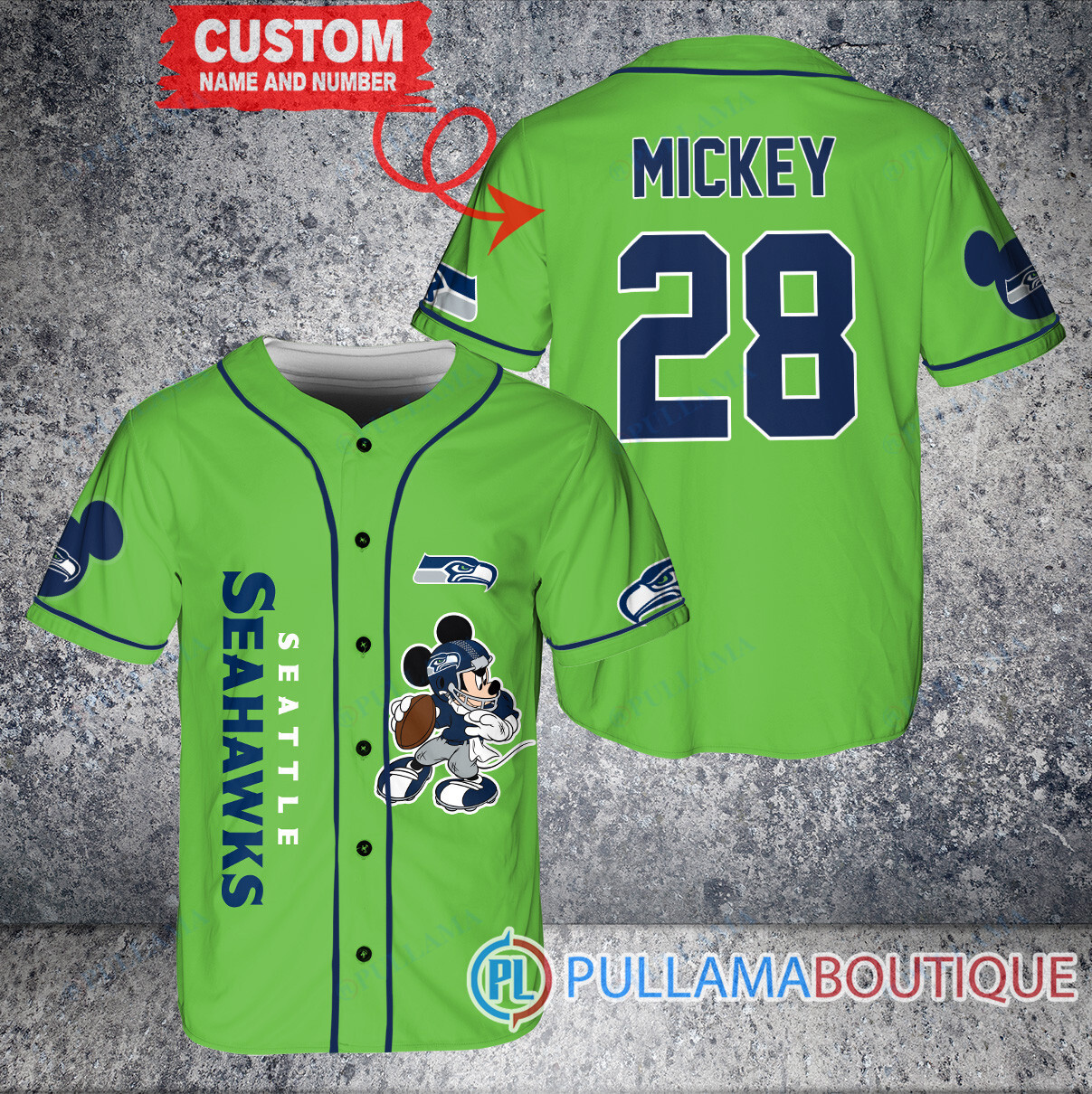 Mickey Baltimore Ravens  Custom Baseball Jersey White