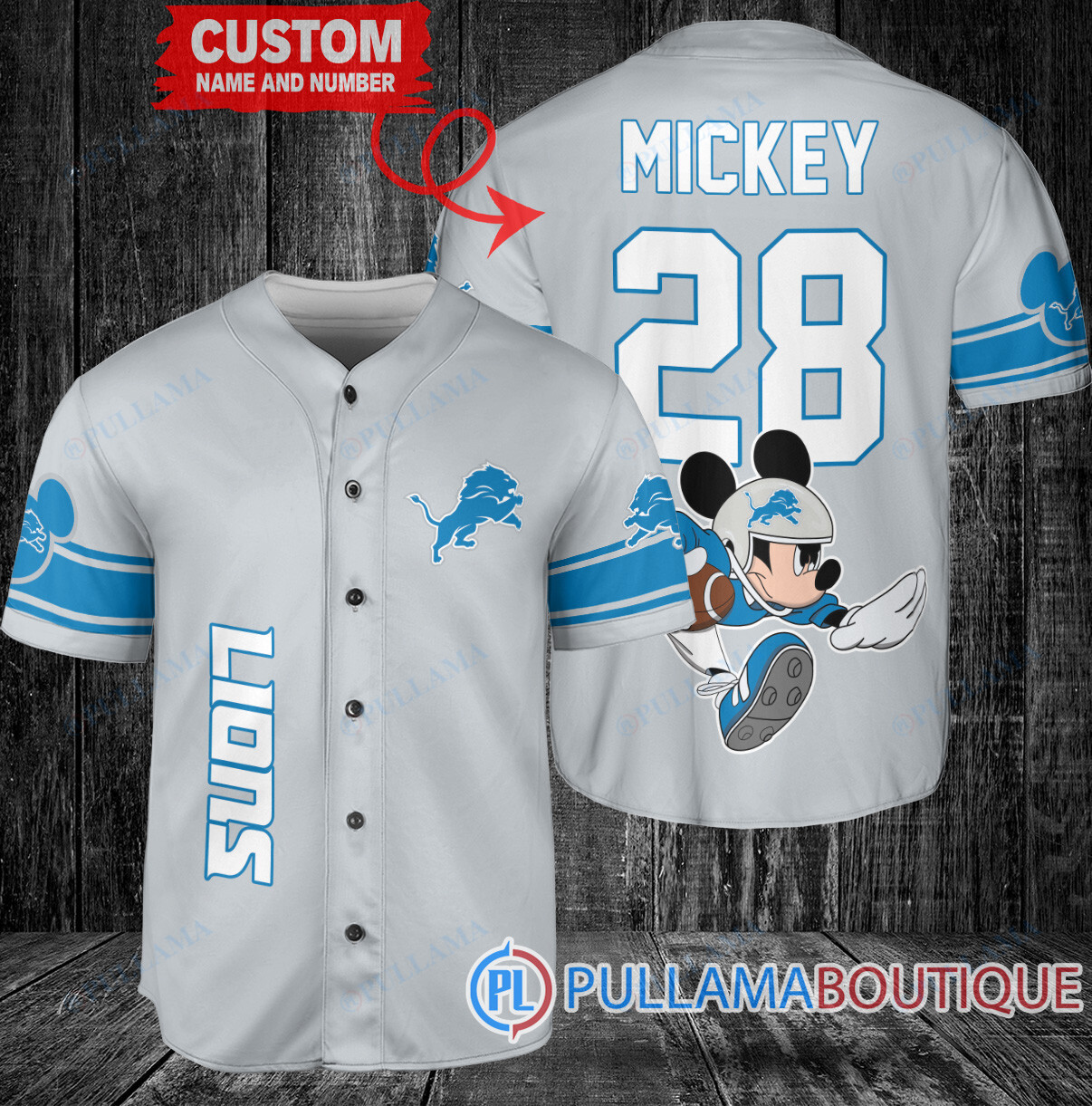 Mickey x Seattle Seahawks Custom Baseball Jersey Navy