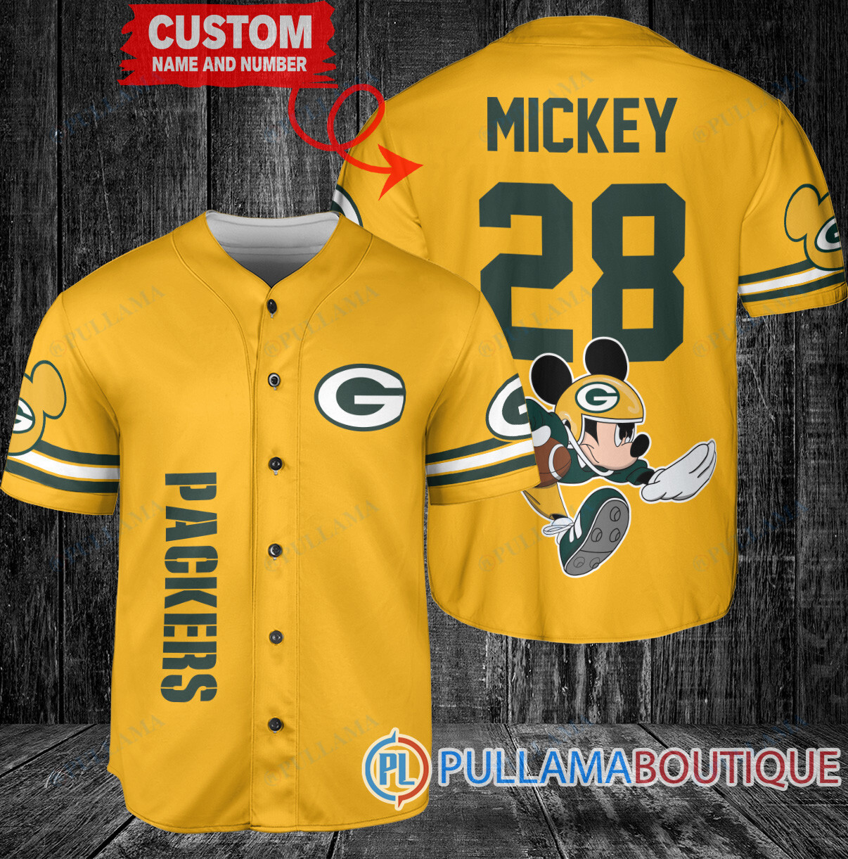 Mickey x New Orleans Saints Custom Baseball Jersey White