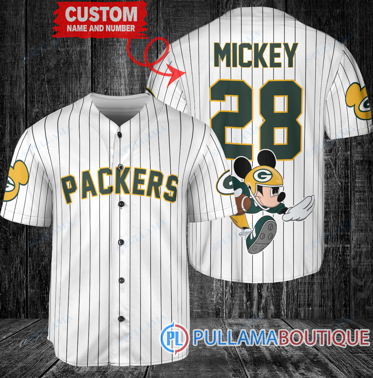 Mickey x Las Vegas Raiders Custom Baseball Jersey Black