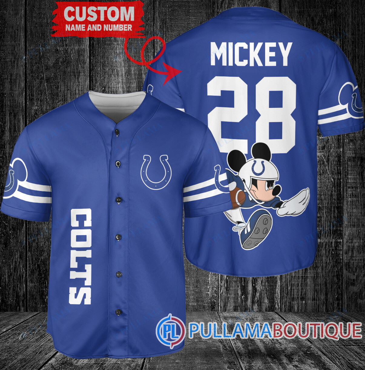 Mickey x Arizona Cardinals Custom Baseball Jersey White