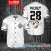 Mickey x Green Bay Packers Custom Baseball Jersey Gold