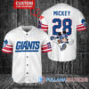 Mickey x Pittsburgh Steelers Custom Baseball Jersey White