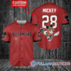 Mickey x Miami Dolphins Custom Baseball Jersey Orange