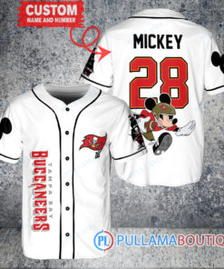 Mickey x Tampa Bay Buccaneers Custom Baseball Jersey White