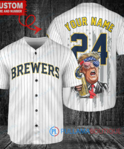 Milwaukee Brewers World Series Trophy Baseball Jersey – Limited Edition White