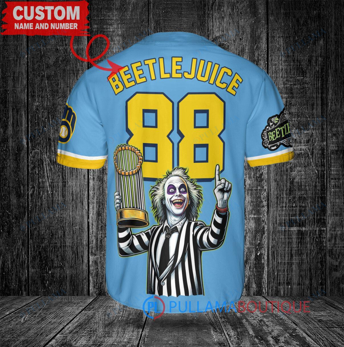 St. Louis Cardinals Beetlejuice Halloween World Series Trophy Baseball Jersey