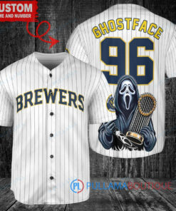 Milwaukee Brewers x Ghostface Scream Halloween World Series Trophy Baseball Jersey