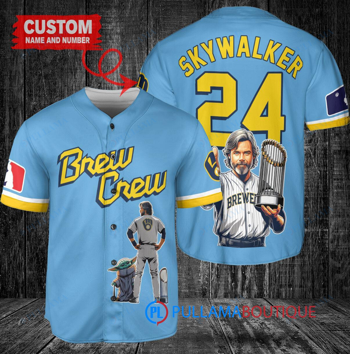 Chicago White Sox x Luke Skywalker Star Wars with Trophy Custom Baseball Jersey White Stripe