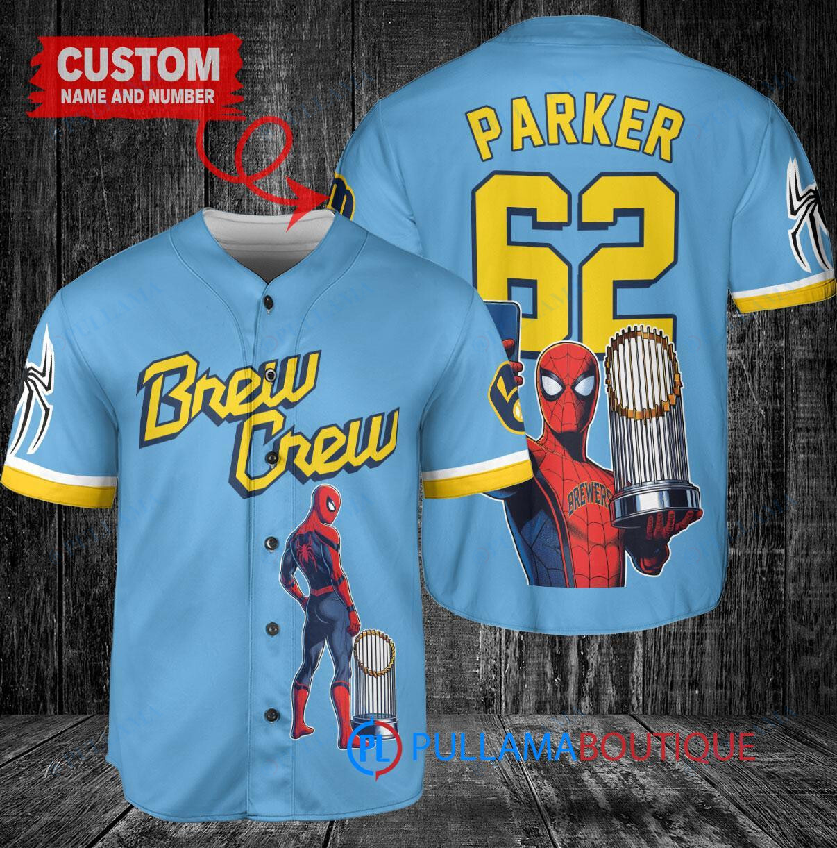 Arizona Diamondbacks x Marvel Spiderman with Trophy Custom Baseball Jersey Sand