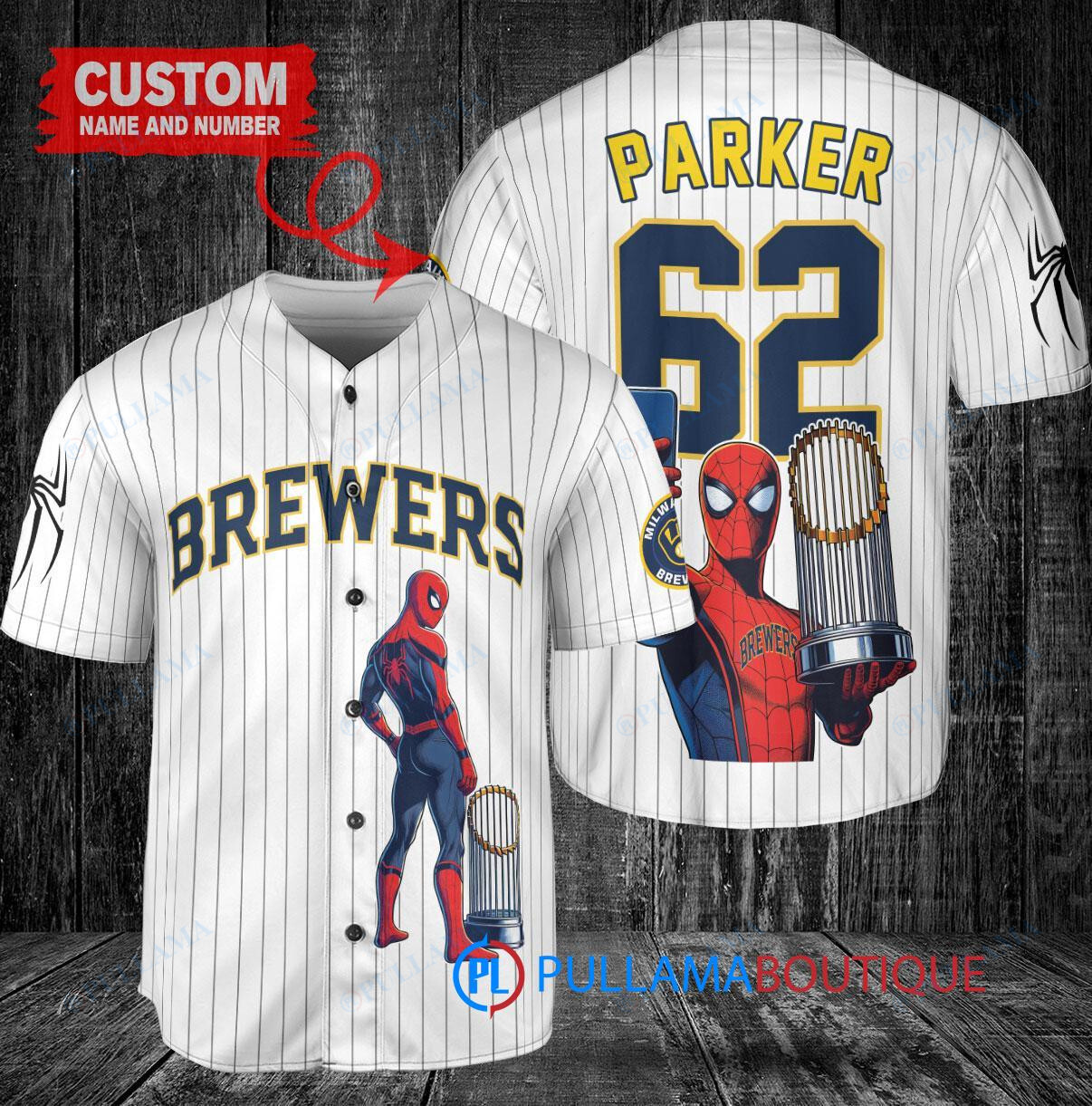 Oakland Athletics x Marvel Spiderman with Trophy Custom Baseball Jersey White