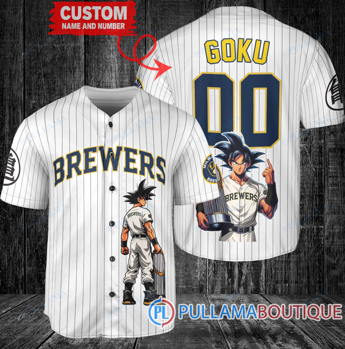 Tampa Bay Rays x Son Goku Kakarot Super Saiyan Dragon Ball Z with Trophy Baseball Jersey White Home Replica V2