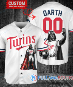 Minnesota Twins x Darth Vader Star Wars with Trophy Baseball Jersey White