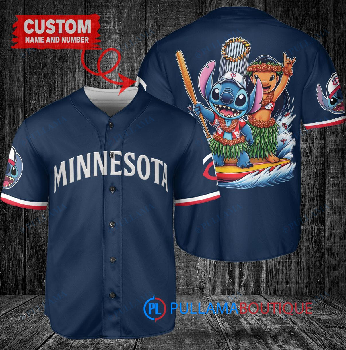 Chicago Cubs x Lilo & Stitch with Trophy Baseball Jersey White