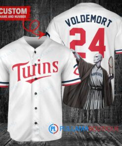 Minnesota Twins x Lord Voldemort Harry Potter with Trophy Custom Baseball Jersey White