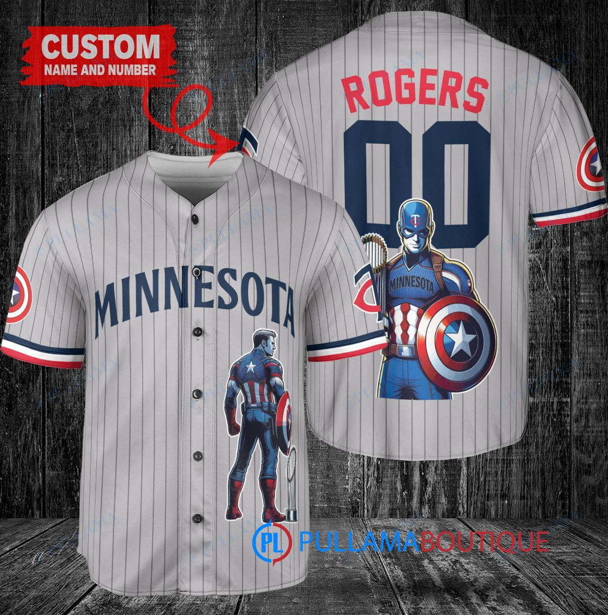 Cleveland Guardians x Marvel Captain America Steve Rogers with Trophy Custom Baseball Jersey Red