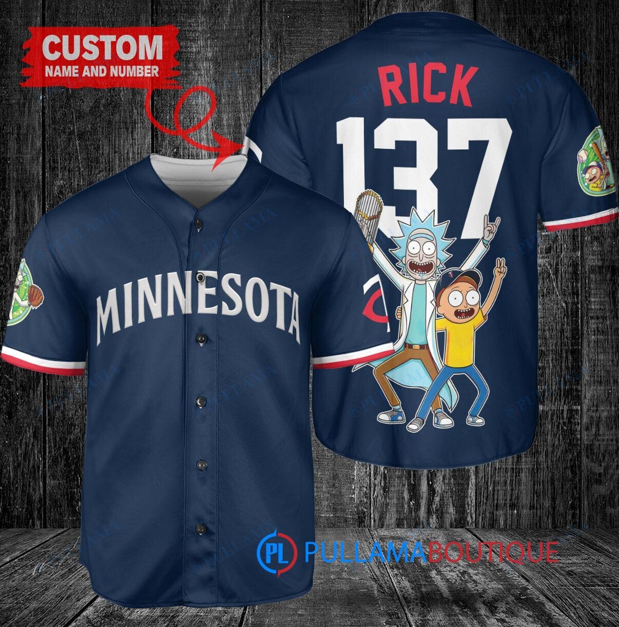 New York Yankees x Rick and Morty with Trophy Custom Baseball Jersey White