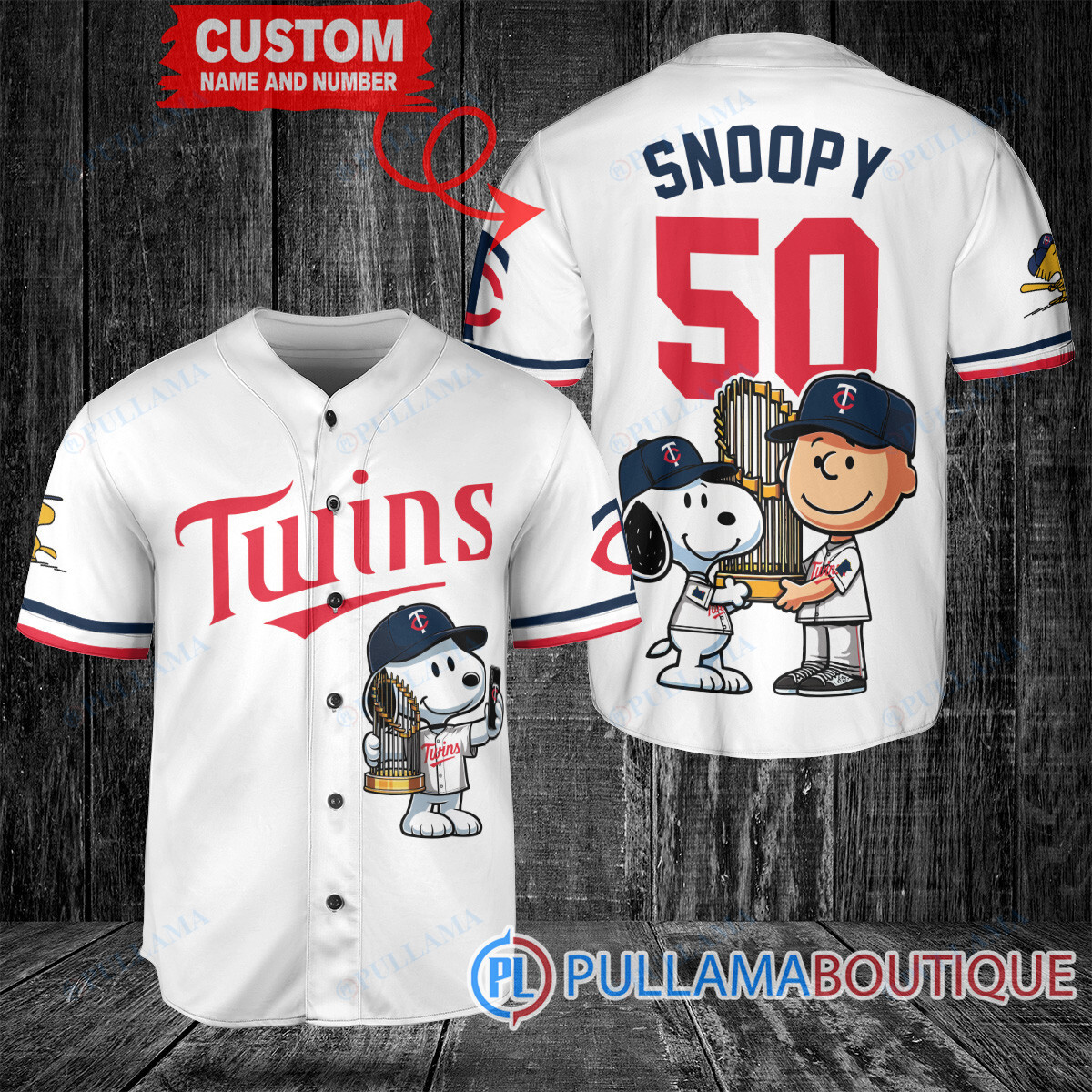 Seattle Mariners x Snoopy and Charlie Brown with Trophy Baseball Jersey White