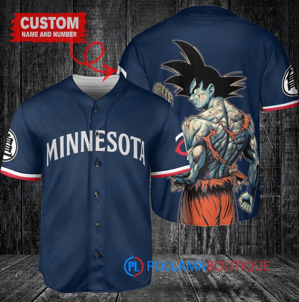 Miami Marlins x Son Goku Kakarot Super Saiyan Dragon Ball Z with Trophy Baseball Jersey Black