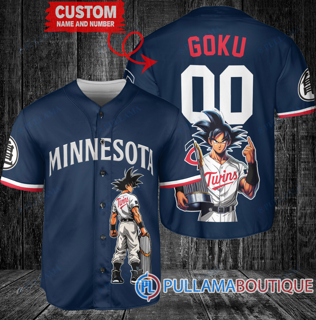 Atlanta Braves x Son Goku Kakarot Super Saiyan Dragon Ball Z with Trophy Baseball Jersey White City Connect V2