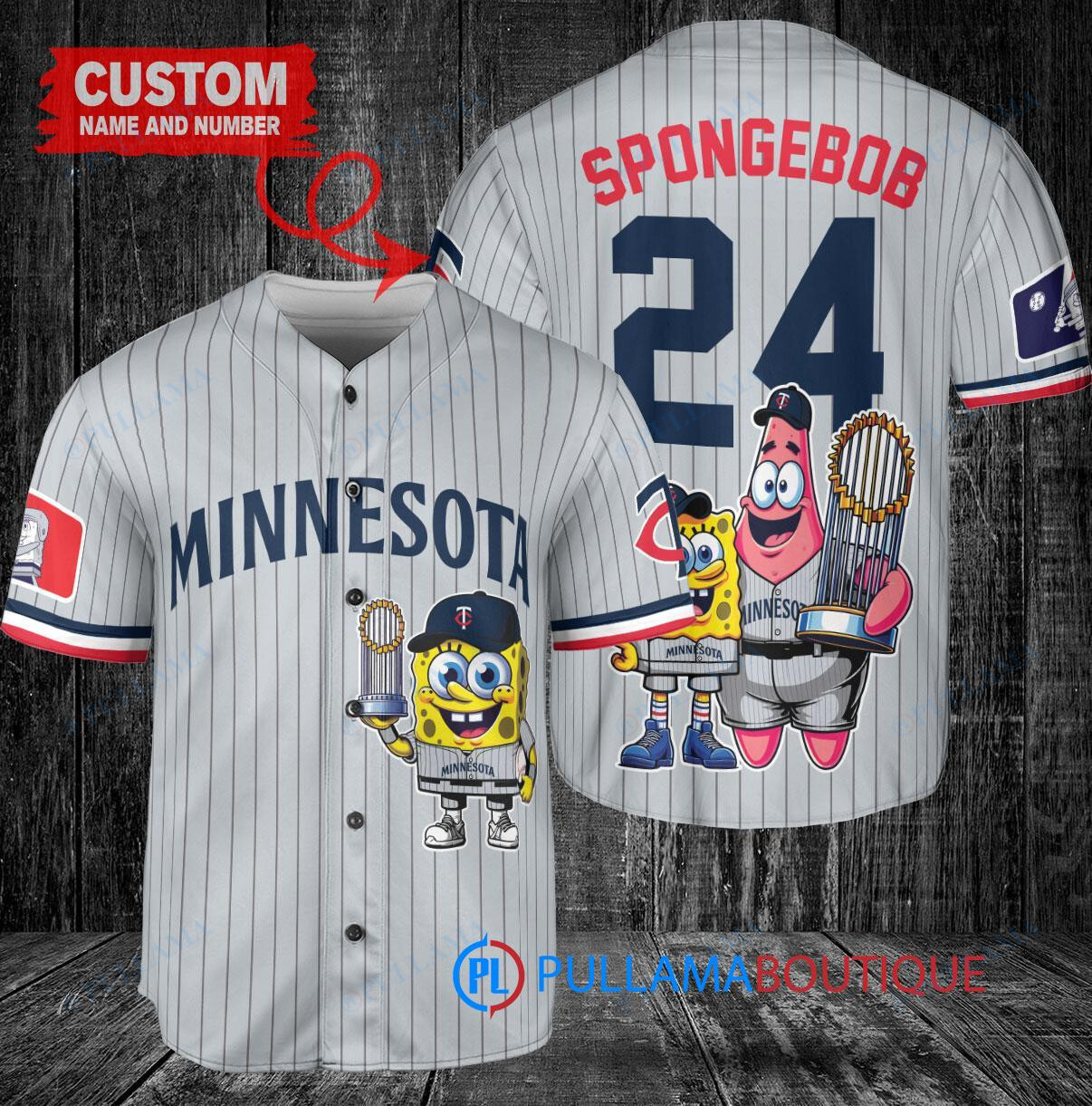 San Francisco Giants x SpongeBob SquarePants with Trophy Custom Baseball Jersey Black