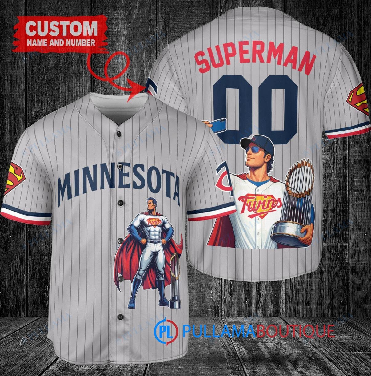 Tampa Bay Rays x Superman DC Comics with Trophy Custom Baseball Jersey White Home Replica