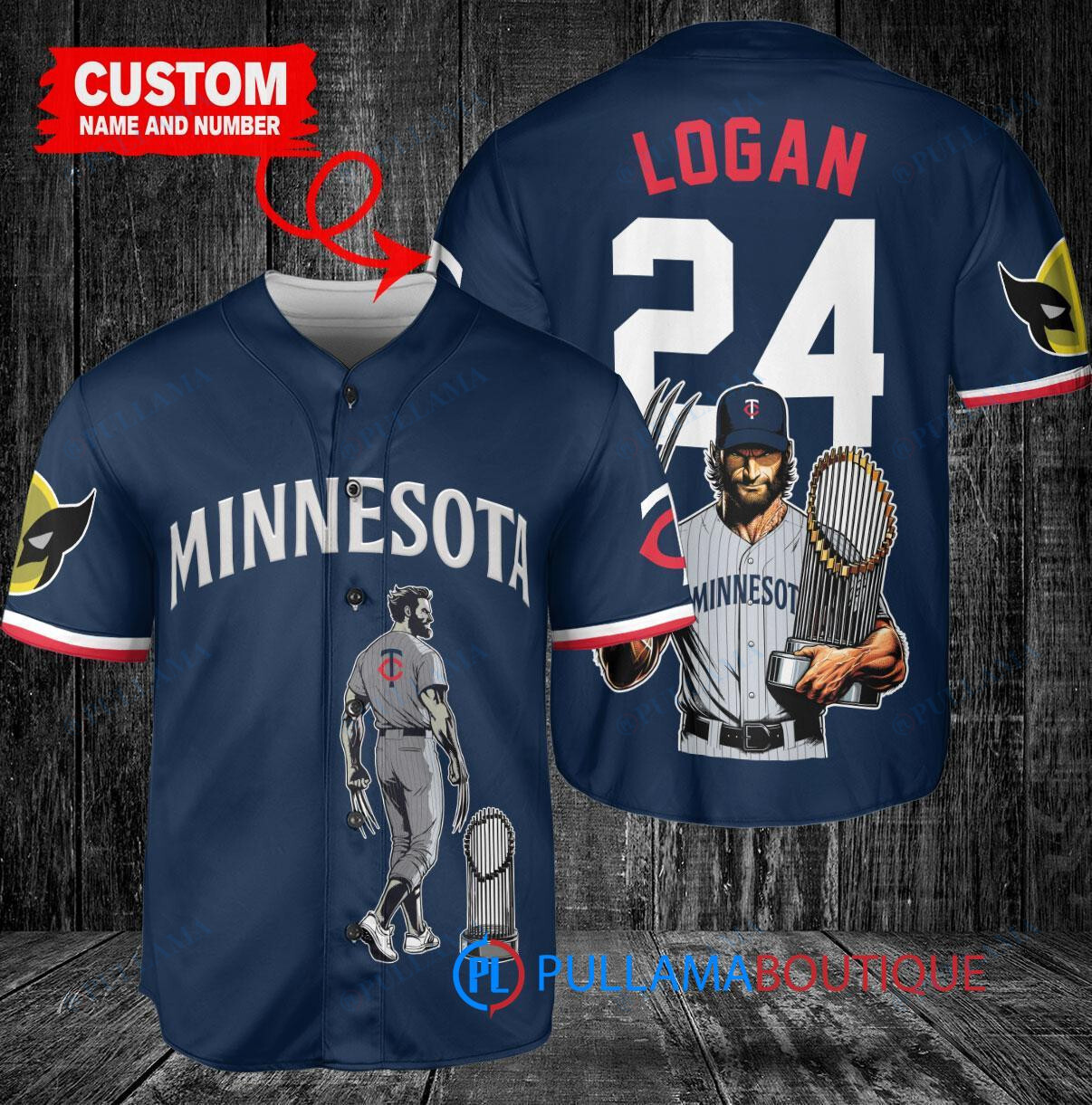 Los Angeles Angels x Wolverine Logan with Trophy Custom Baseball Jersey White