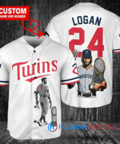 Minnesota Twins x Wolverine Logan with Trophy Custom Baseball Jersey White