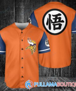 Minnesota Vikings Dragon Ball Z Goku Baseball Jersey