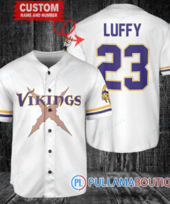 Minnesota Vikings Luffy After Timeskip One Piece Straw Hats Custom Baseball Jersey