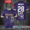 Baltimore Ravens x Mickey and Minnie with Trophy Custom Baseball Jersey Black