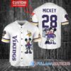 Cleveland Browns x Mickey and Minnie with Trophy Custom Baseball Jersey Orange