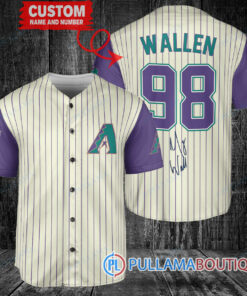 Morgan Wallen Arizona Diamondbacks Limited Edition Baseball Jersey – Exclusive Fan Gear Cream-Purple