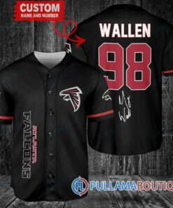 Morgan Wallen Atlanta Falcons Custom Baseball Jersey – Exclusive Fan Gear Black