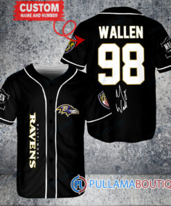 Morgan Wallen Baltimore Ravens Custom Baseball Jersey – Exclusive Fan Gear Black